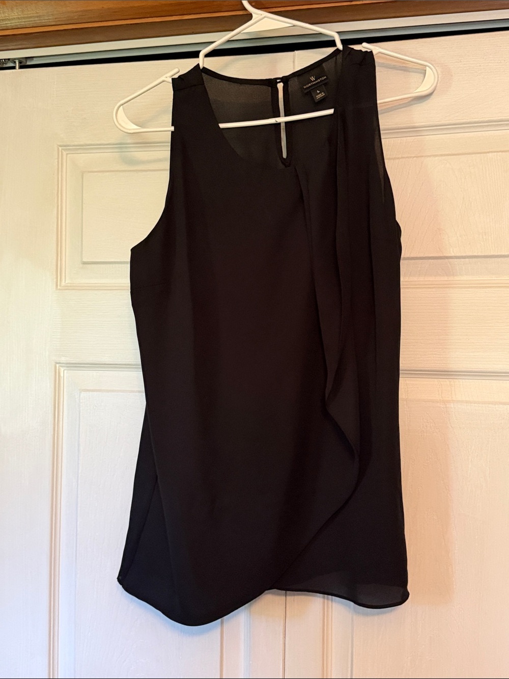Black Asymmetrical Sleeveless Top